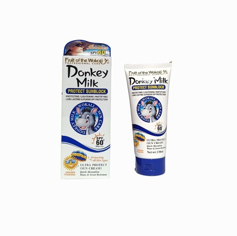 کرم ضدآفتاب روشن کننده و مات کننده شیر الاغ SPF60 وکالی Wokali