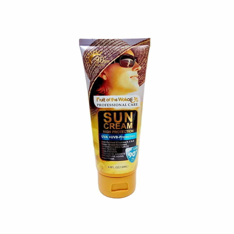 کرم ضدآفتاب بدون رنگ وکالی، با SPF90، حاوی محافظ UVA ،UVB، حاوی ویتامین E و A ،C مناسب برای انواع پوست‌ها، حجم 130 میلی‌لیتر، مدل 01