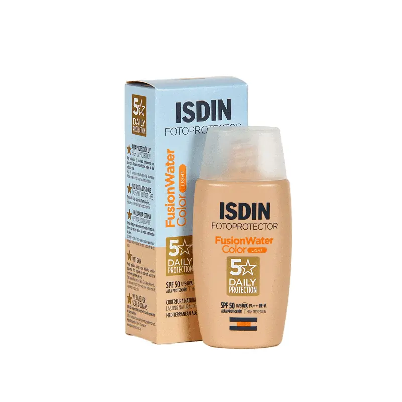 ضد آفتاب رنگی فیوژن واترSPF 50 مدل لایت برند ایزدین | ISDIN