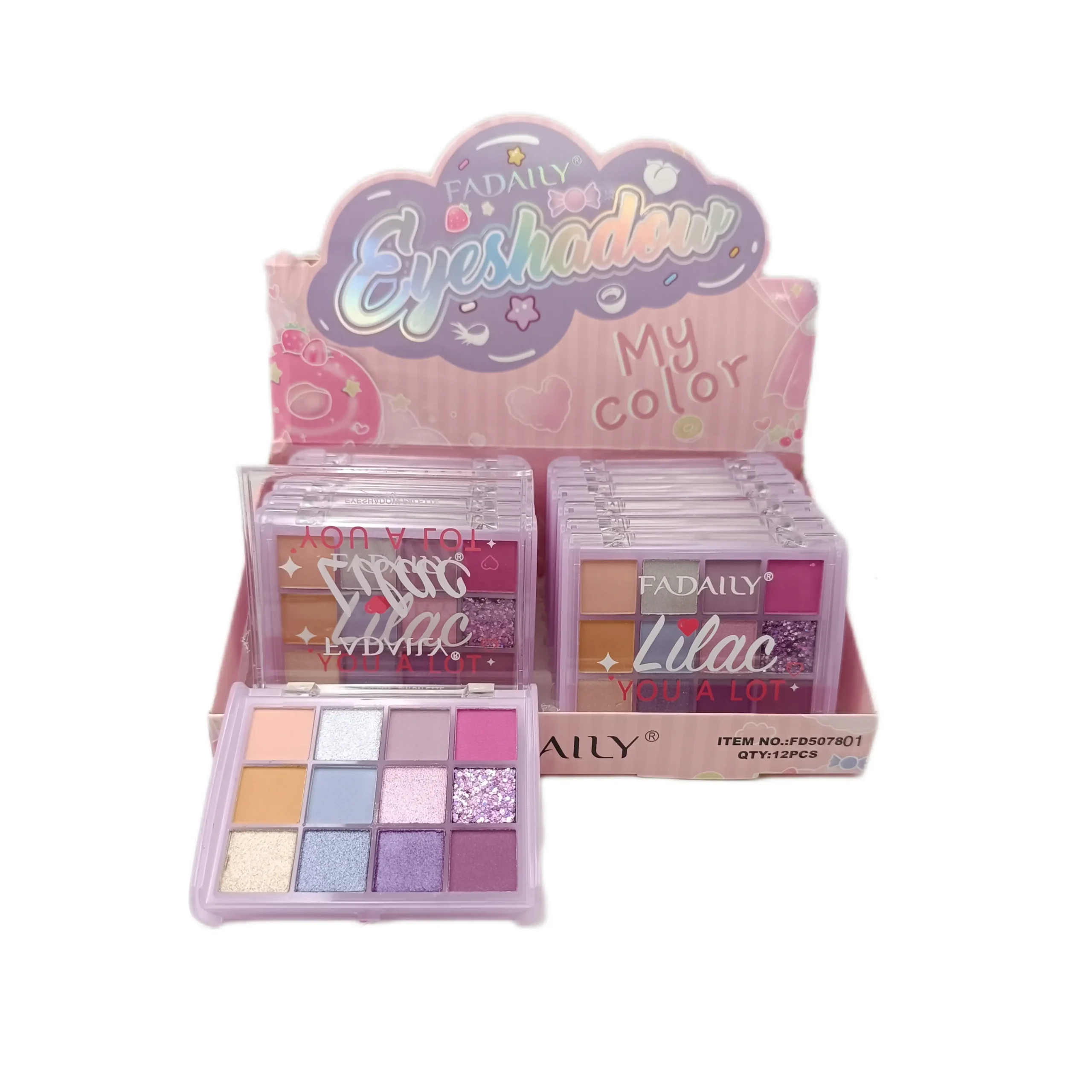 پالت سایه 12 رنگ یاسی برند فادالی | FADAILY