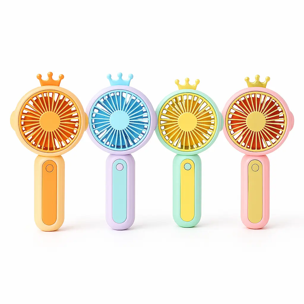 پنکه دستی شارژی کوچک مدل تاجی