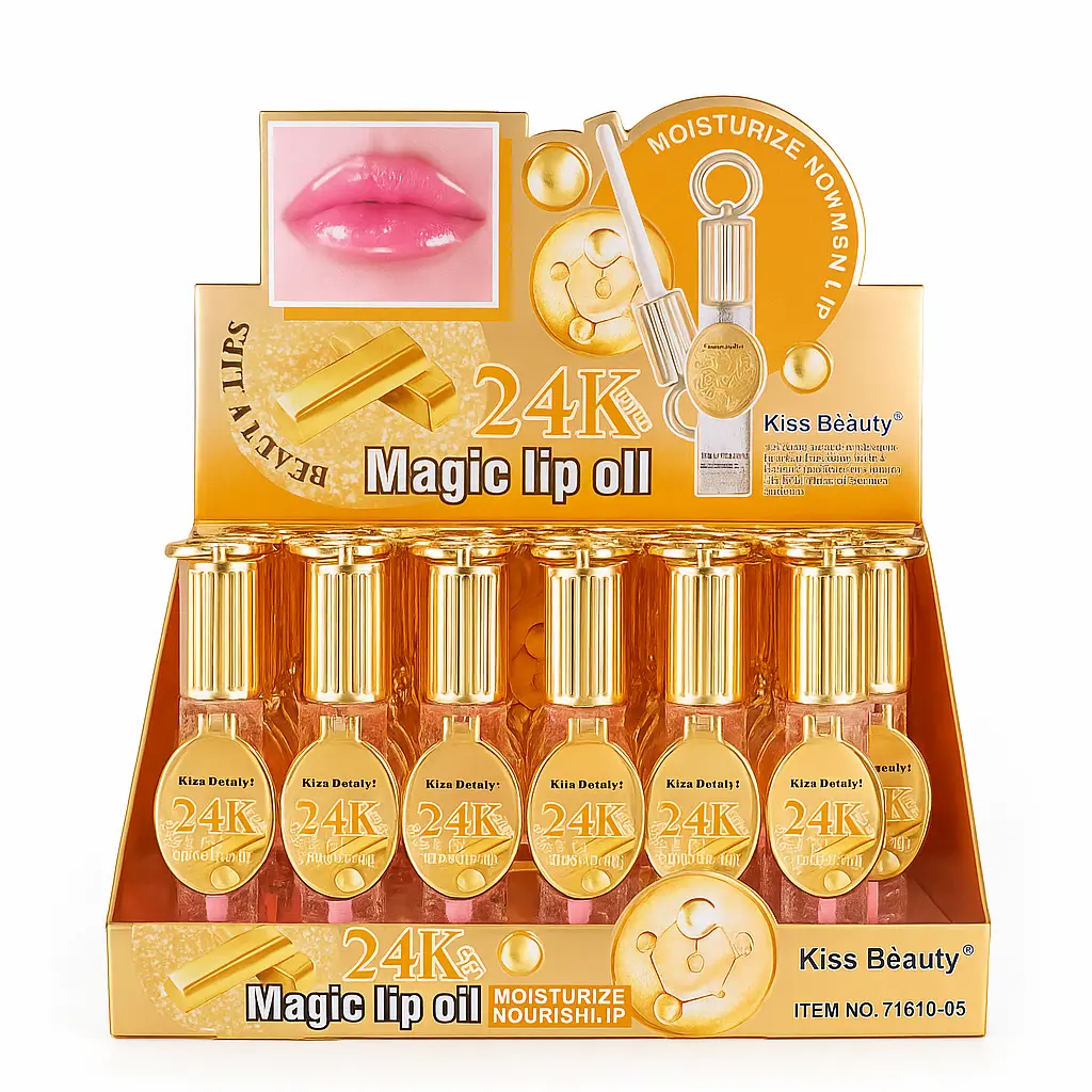 برق لب حرارتی مدل طلا 24 برند کیس بیوتی | KISS BEAUTY