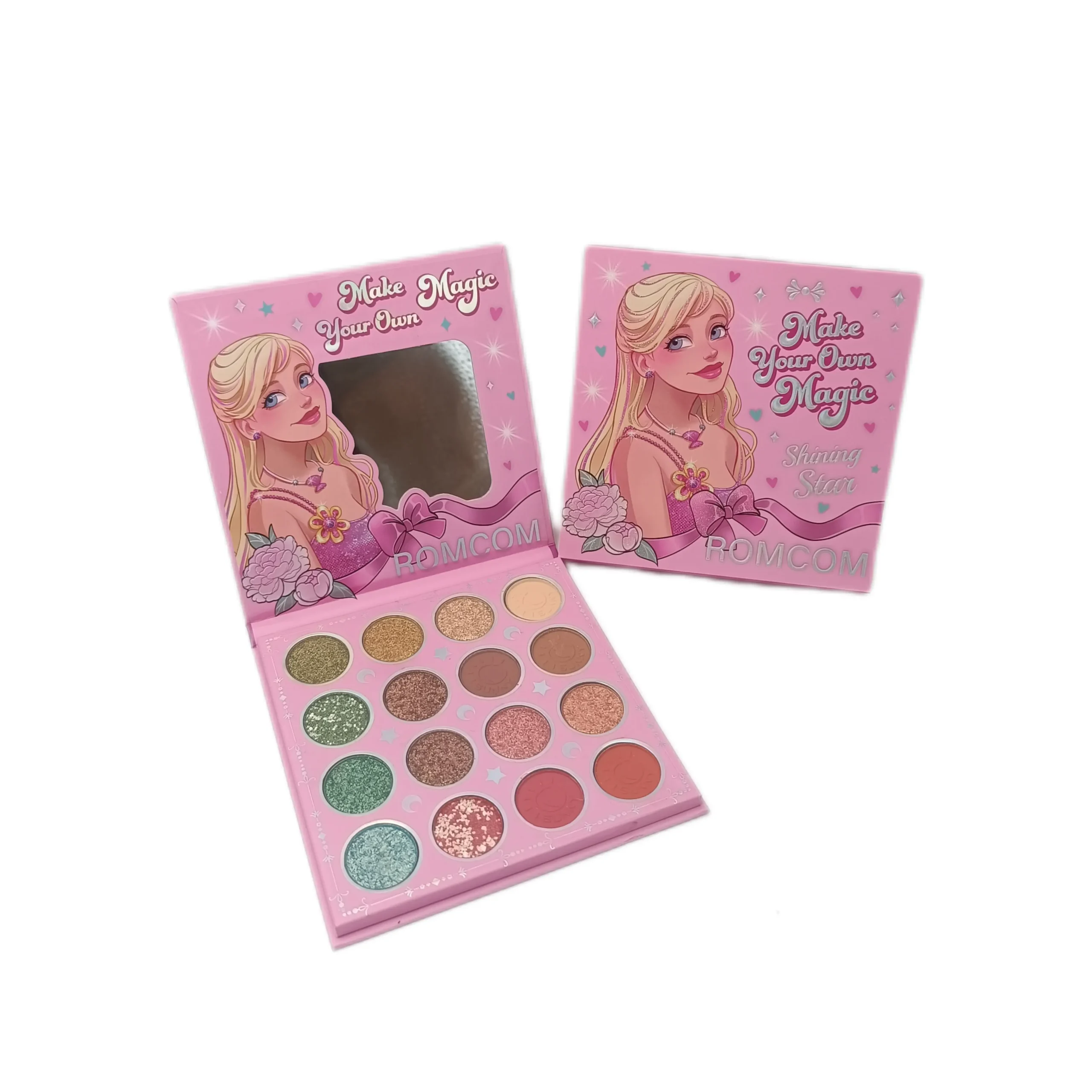 پالت سایه شانزده رنگ مدل SHINING STAR برند رام کام | ROMCOM