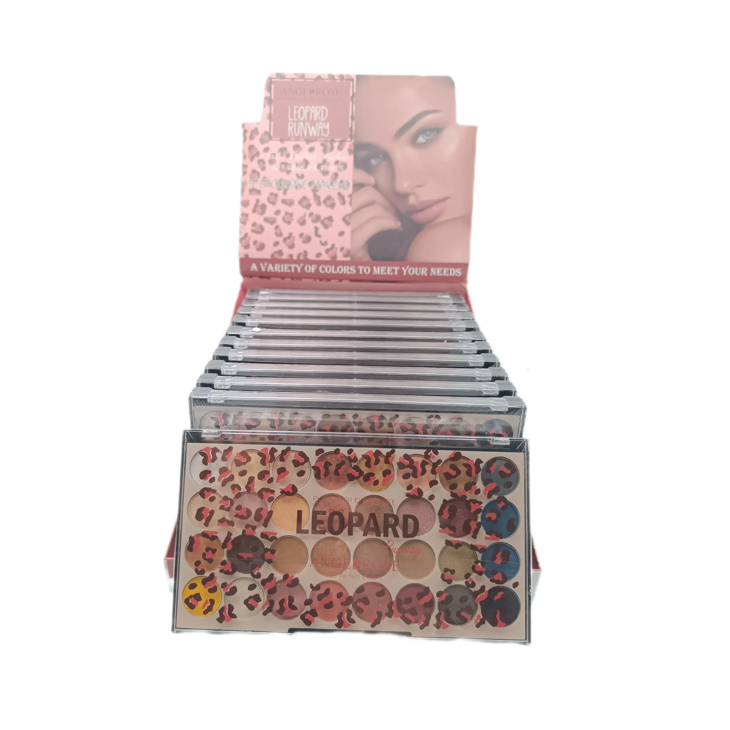 پالت سایه 32 رنگ مدل LEOPARD برند ANGELROSE